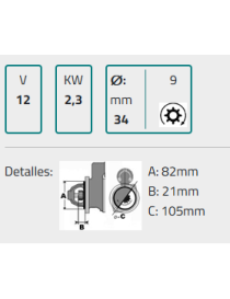Motor de arranque D-302/2 - LKS- Lombardini